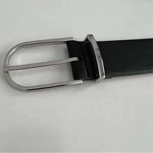 Aritzia Babaton Black Leather Belt Silver Buckle Size Medium
